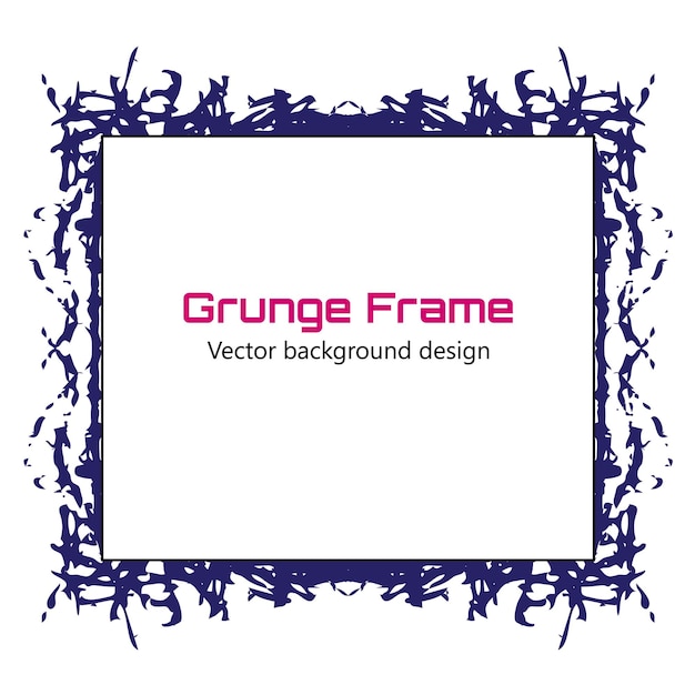 Retro grunge frame Vector graphic paint template