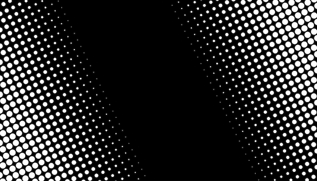 Ретро полутоновый градиент от точек монохромный белый и черный полутоновый фон с кругами векторная иллюстрация
