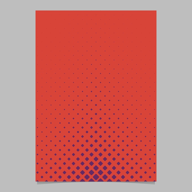 Vector retro halftone rounded square grid pattern brochure template - abstract page background graphic from diagonal squares