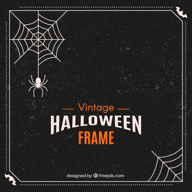 Retro halloween frame