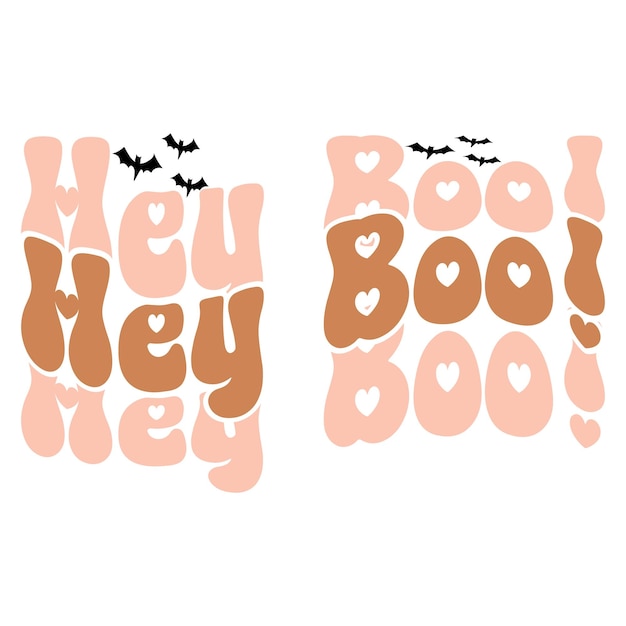 Retro halloween quotes design