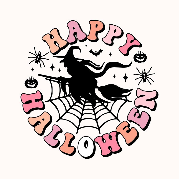 Vector retro halloween sublimation vector spooky