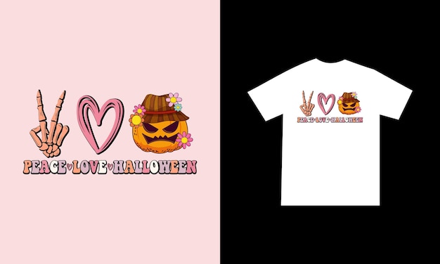 Vector retro halloween svg design or fall sublimation and halloween tshirt
