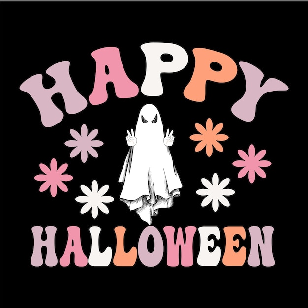 Retro halloween t-shirt ontwerp
