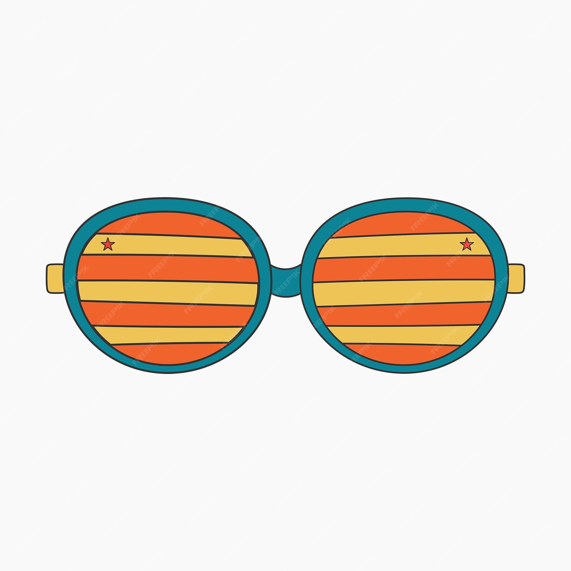 Hippie Glasses Png Clipart Free Download - Colourful Sunglasses