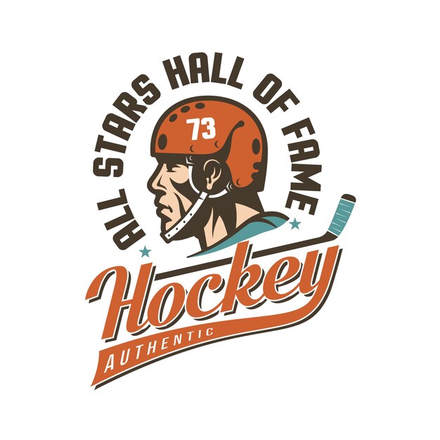 Vector retro hockey logo