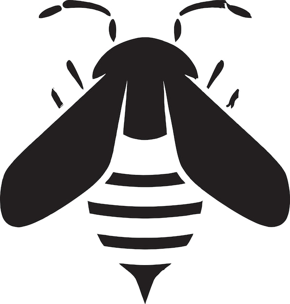 Retro HoneyBee Logo Icon Design met verontruste textuur