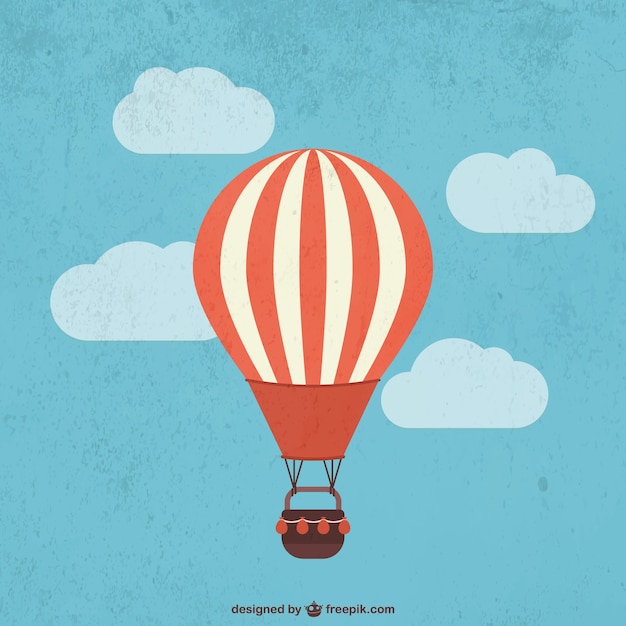 Retro hot air balloon