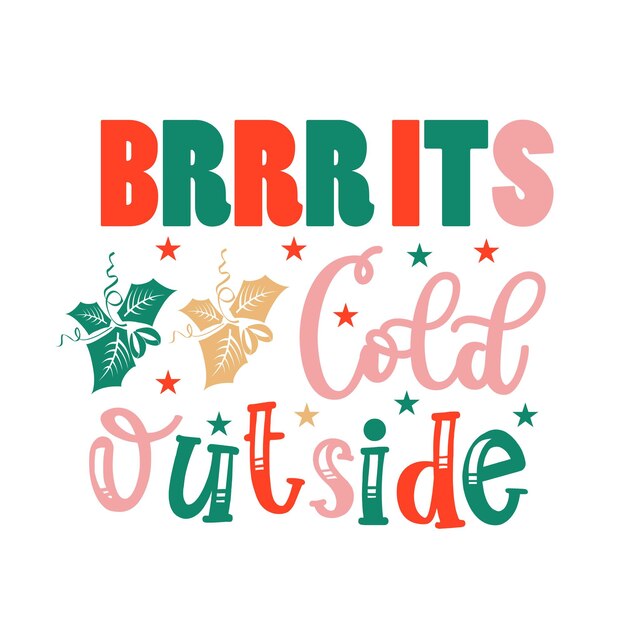 Retro kerst svg kerst svg ontwerp gesneden bestanden Premium Vector