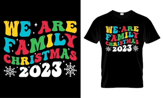 Retro kerst t-shirt ontwerp grafisch golvend kerstontwerp