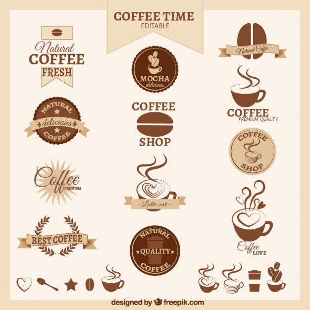 Retro koffie badges