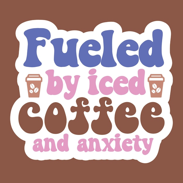 Vector retro koffie sticker svg bundel