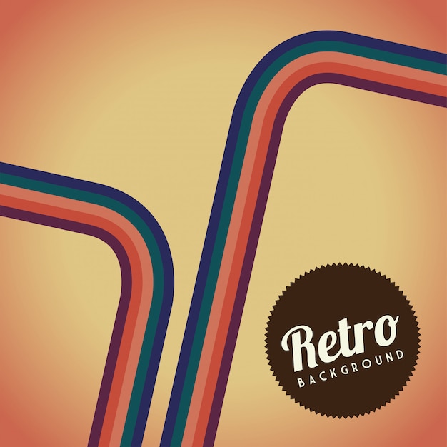 Vector retro label