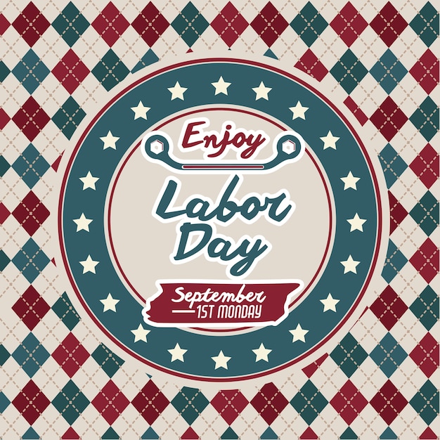 Retro Labor day digital design