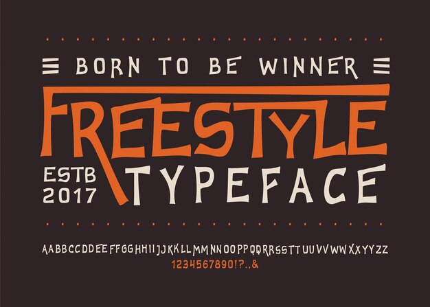 Retro Letter Font Design Vector