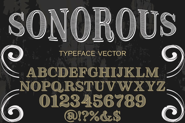 retro lettertype ontwerp sonorous
