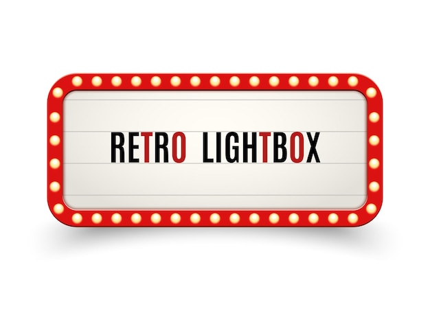 Retro lichtbak billboard vintage frame. vintage banner lichtbak. bioscoop of show uithangborddecoratie adverteren.