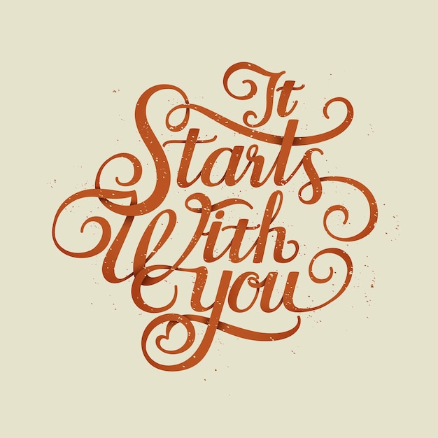 Vector retro life quote calligraphy