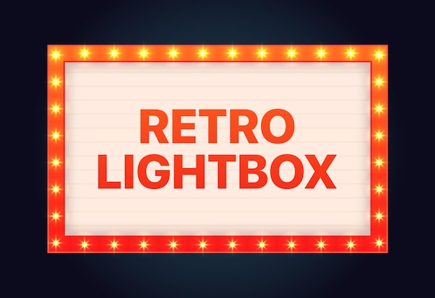 Retro lightbox icoon Platte stijl Vector icoon