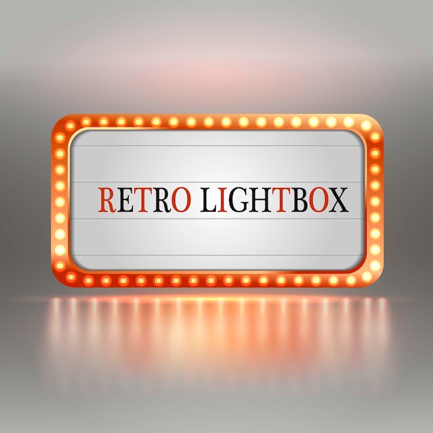 Vector retro lightbox.