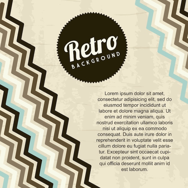 Retro lines illustration over grunge background vector