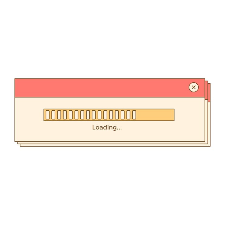 Vector retro loading ui clipart