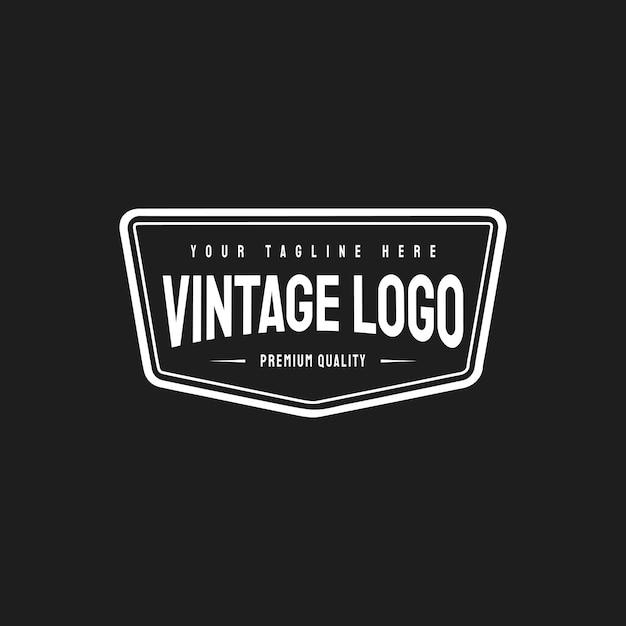 Retro logo design with a badge