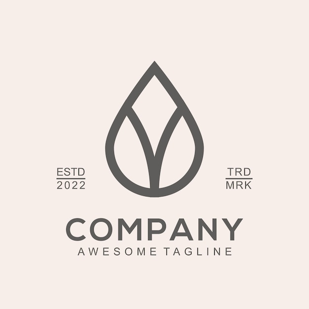 Vector retro logo liquid template