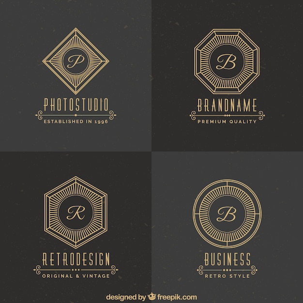 Vector retro logo's collectie