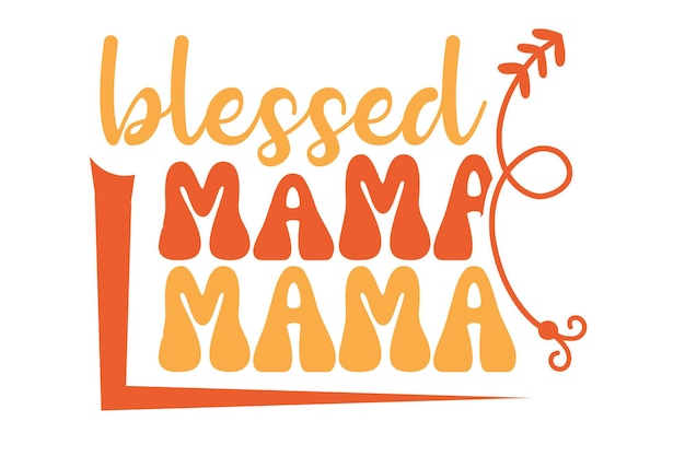 Vettore retro mama svg bundle