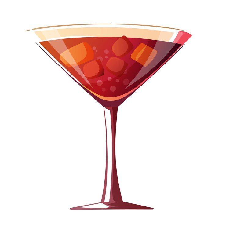 Vector retro manhattan cocktail