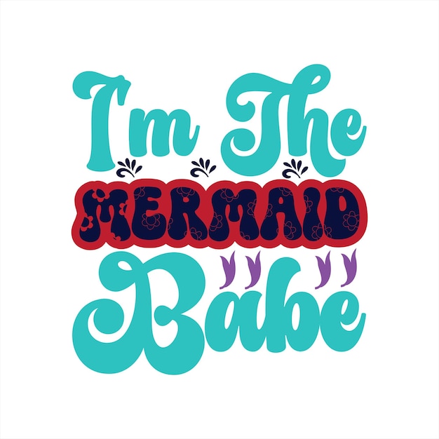 Retro Mermaid SVG Bundle