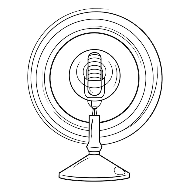 Vector retro microphone icon cartoon illustration of retro microphone vector icon for web