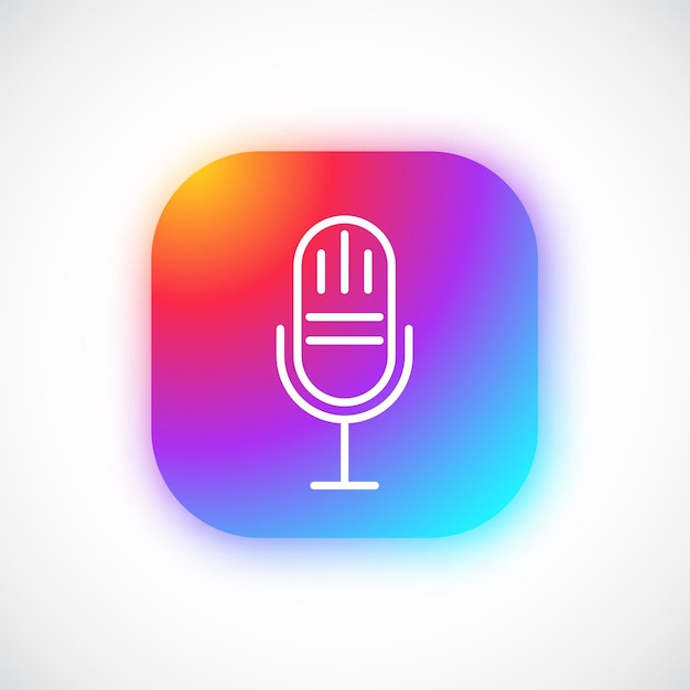 Vector retro microphone icon