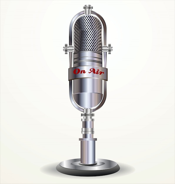 Retro microphone vector illustration