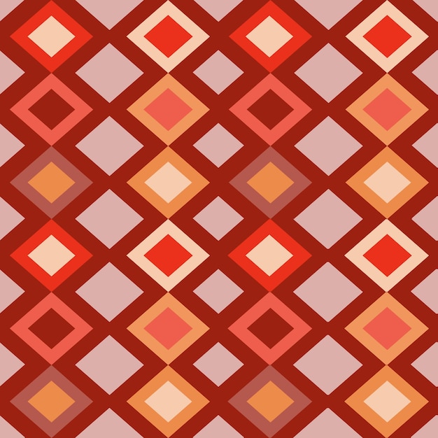 Retro mid century pattern in vintage style of the 60s and 70s