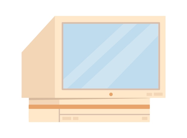 Retro monitor screen Vintage icon Vector illustration