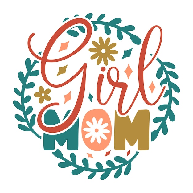 Vector retro mother's day svg design