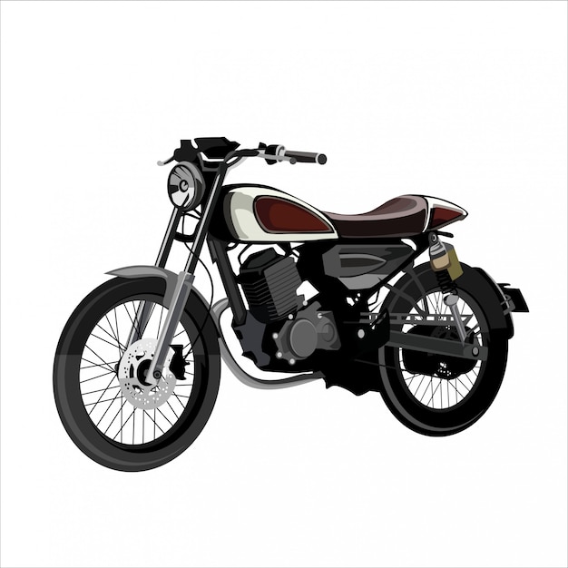 레트로 모터 Caferacer 일러스트