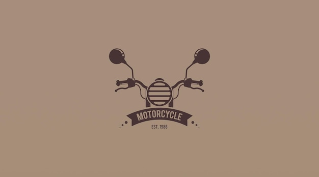 Vettore del modello di concetto di design del logo della motocicletta retrò