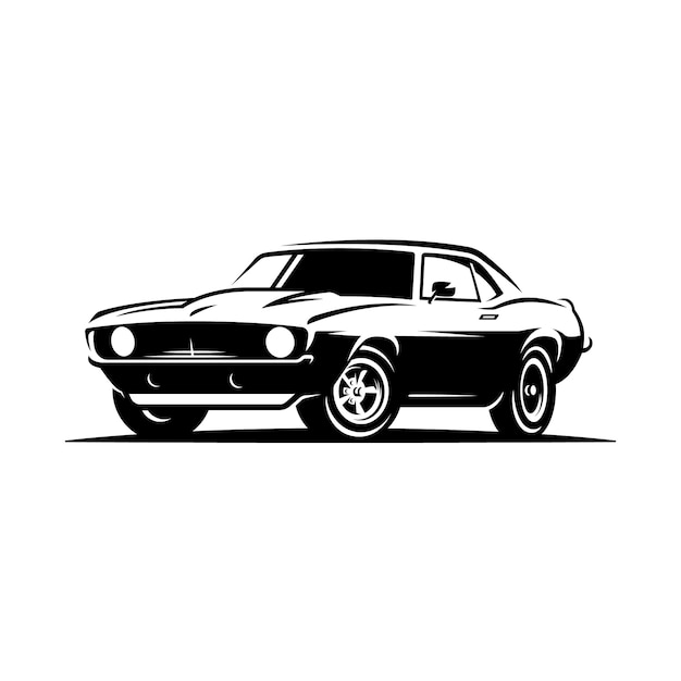 Retro muscle car embleem.