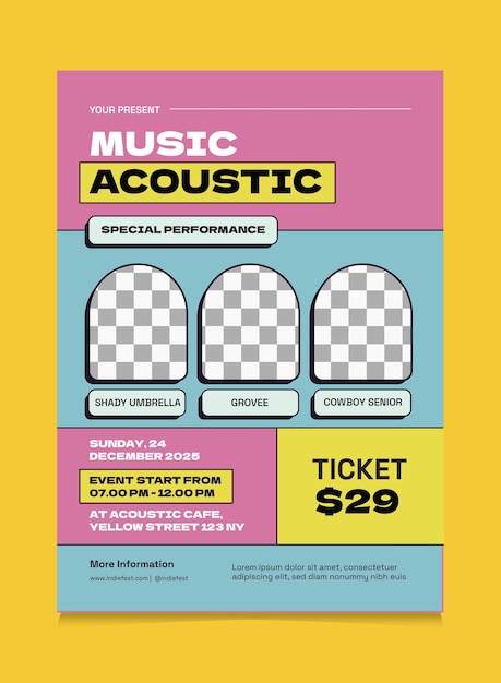 Retro Music Event Poster Template