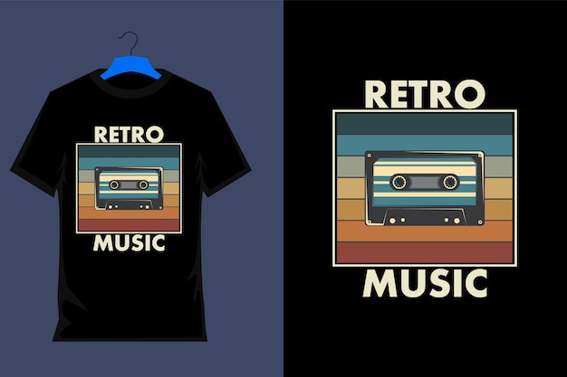 Retro muziek vintage t-shirtontwerp