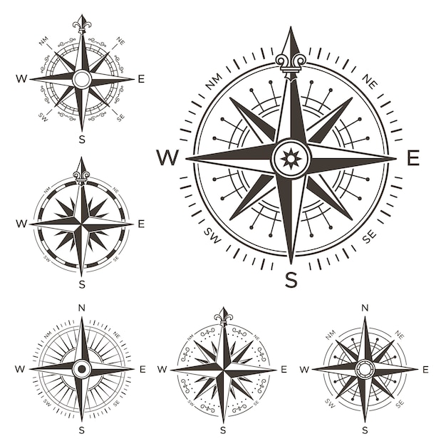 Retro nautical compass 