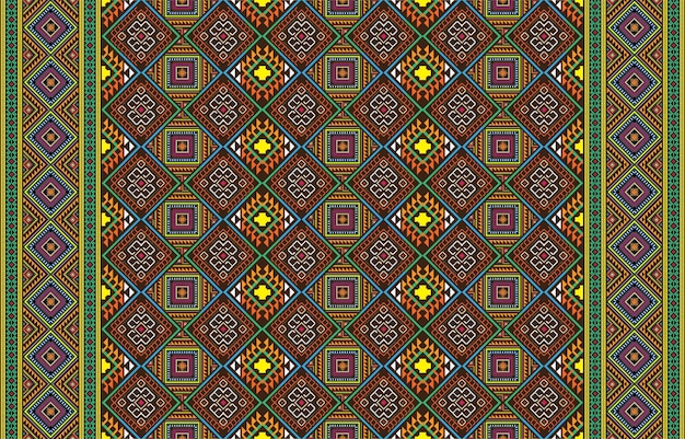 Retro Navajo stam vector naadloos ontwerp in verschillende kleuren. Afdrukken van Azteekse fancy geometrische kunst.