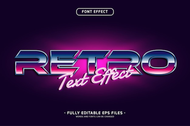 retro-neon licht tekst effect