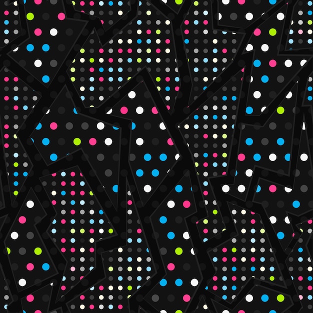 Vector retro neon point seamless pattern