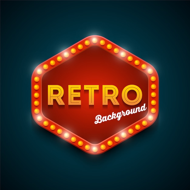 Vector retro neon sign.   illustration.