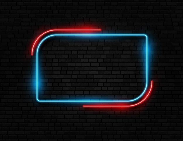 Retro neon sign led or halogen lamp border