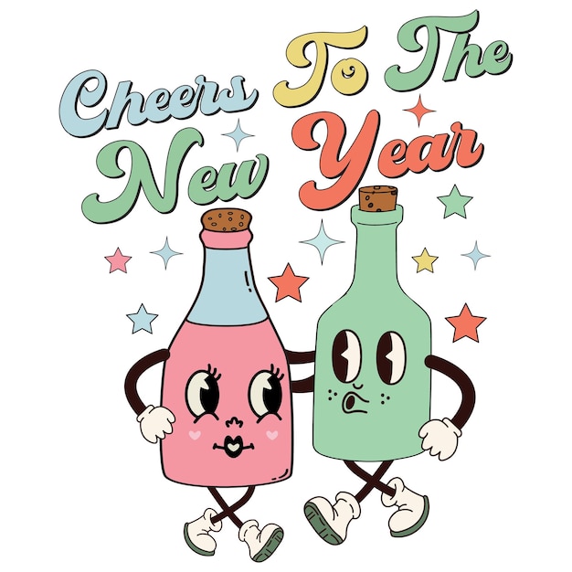 Vector retro new year 2025 happy new year 2025 new year sublimation bundle vintage new year 2025 2025 p